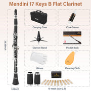 Ebonite Bb Clarinet Kit with 2 Barrels (Black)