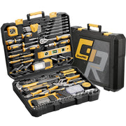 239PCS Tool Set Tool Box Multi Car Mechanic Tool Kit for Home Portable Tool Box, CR-V Steel, Complete Kit, Anti-Drop Slots, Household DIY, Auto Motorcycle, Home Garage for Men & Women
