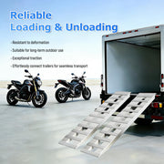 60" x 15" Aluminum Trailer Ramps 6800 LBS Motorcycle ATV Loading