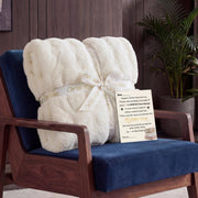 Light Beige Cozy Faux Fur Throw Blanket for Living Room Bedroom 50x60 Thick Ultra Soft Aesthetic Fuzzy Throw Blanket Fluffy Furry Bed Comforter Home Decor 860 GSM