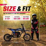 Gas Dirt Bike for Kids,mini Bike Gas Powered (Blue)