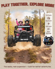 24V ATV 4 Wheeler for Kids 3-6,Electric Ride Quad, Black