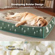 XL Orthopedic Dog Bed Large Sized Dog, Extra Washable Dog Couch 42" Supportive Thick Pet Sofa, Ergonomic Slant Dog Beds with Removable Cover, Ultra Soft Surface & Non-Slip Bottom, Brown