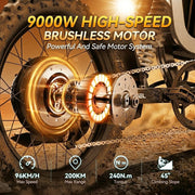 R19 Electric Dirt Bike for Adults,9000W Peak Electric Motorcycle