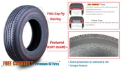 Trailer Tire Wheel ST205/75R14 8PR 105N 5X4.5 White Spoke Pk2
