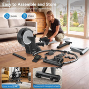 8-Level Foldable Magnetic Rowing Machine, LCD Monitor, Standard Seat, Black, 265 lb Capacity