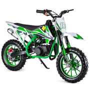 50CC 2 Stroke Kids Dirt Bike,Gas Powered Mini Motorcycle for Kids,330Lbs Load Capacity Pit Bike with EPA Certificate,Minibike with Front Rear Disc Brakes,Motocross with 35 MPH (2026 Jungle Green)