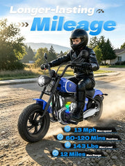 Licensed BMW 24V Kids Electric Motorcycle for Kids 5-8, Blue