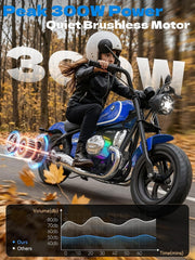 Licensed BMW 24V Kids Electric Motorcycle for Kids 5-8, Blue