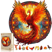 KAAYEE Wooden Puzzle for Adult, Phoenix Jigsaw Puzzle 21.6 * 20in 680pcs Unique Shape Advanced 3D Vision Wood Puzzle Adult, Natural Difficult Hard Puzzles Home Decor Fathers Mother Gifts Christmas