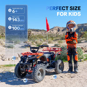 Electric 4 Wheeler, 36V 500W Electric ATV Kids, 10-15 MPH, Orange