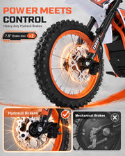 48V Electric Dirt Bike for Teens & Adults, 40MPH, 3000W Peak Motor
