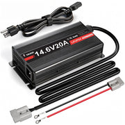 12V 20A Lithium Battery Charger for 14.6V LiFePO4 Batteries 0V Activation, Multi-protection, with Anderson Connector, for 14.6V Lifepo4 Batteries of RV, Boat and Solar Systems