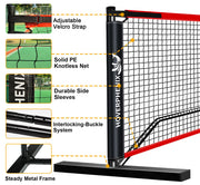 Portable Pickleball Net Set, 22FT Pickle Ball Net with Paddle Set of 4 Regulation Size Net, Weather Resistant Steel Frame, Outdoor Pickleballs and Carry Bag, Easy Setup for Driveway, Backyard