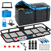 60"x24"x6" Heavy Duty Steel Folding Trailer Hitch Cargo Carrier