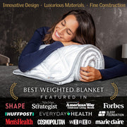 Cooling Weighted Blanket, 12 lbs, Twin Size for Adults, Luxury Heavy Blanket, Silky Soft Bamboo Viscose, 48x72 inches, Machine Washable, White