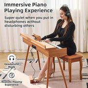 88 Key Digital Piano, Hammer-Action Full Desk Weighted Keyboard