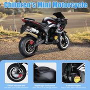 50cc Dirt Bike Mini Bike 4-Stroke Pocket Rocket Motorcycle, 8 Inch Wheels Mini Motorcycle, Gas Pocket Motorbike with Front Rear Disc Brakes, Dual Headlights, Premium Material Black