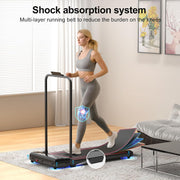Walking Pad Treadmill for Home - Foldable Treadmills with Handle Bar Mini Portable Walk Pads Under Desk Small Spaces Compact Folding Electric Treadmills Office Walking and Running Machine Terluxra