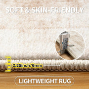8x10 Area Rugs for Living Room Bedroom Dining Room Washable Beige White