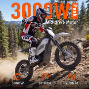 Electric Dirt Bike for Adults/Teens, 60V 55 Miles Range 3000W 37MPH