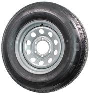 Radial Trailer Tire Rim Assembly ST225/75R15 Silver 6 Lug Load D