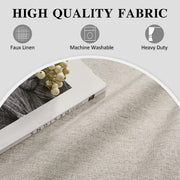 Linen Extra Wide and Extra Long Blackout Curtain 144 Inches Long Beige