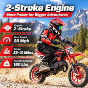 Gas Dirt Bike for Kids 50cc 2 Stroke Mini Off Road Small Gas Bike for Boys