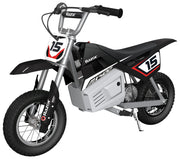 Kid and Teen Dirt Rocket 24 Volts High Torque Electric Motorcycle with Pneumatic Tires, Speeds up to 14 Miles Per Hour, 2 Pack, Black/Green