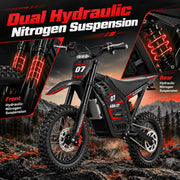 ABK07 38-45mph Electric Dirt Bike for Adults, 40 Mile E Motorcycle