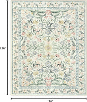 Boho Washable Rug 8x10, Large Area Rug for Living Room, Soft Floral Carpet for Bedroom Non Slip, 8 x 10 Indoor Beige Carpets for Nursery Dining Room Apartment Office Decor