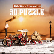 3D Wooden Puzzles for Adults, Steam Engine Car Model Kit, 1:28 Scale Mechanical Steam Locomotive Wooden Puzzle, 469PCS,Assembly Time 6H, Awesome Gifts for Adults