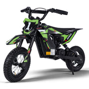 36V Electric Dirt Bike for Kids Ages 5-10, Off-Road Motorcycle Gift, Green