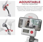 16-Level Scull-Style Magnetic Rowing Machine, App-Ready Monitor, Standard Seat, Gray, 330 lb Capacity