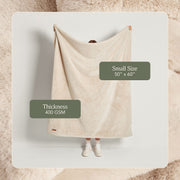 Lil' Marsh Faux Fur Blanket, Lightweight, Soft Throw Blanket Ideal for Any Bed, Couch, or Reading Chair, Ethically Sourced, Machine Washable Blanket, Small, 50" x 60", Beige Bear