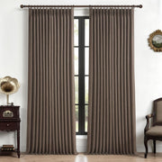 Extra Wide 70 Inch Blackout Curtains 90 Inches Long for Dining Room 2 Panels Set, Memory Trained Pinch Pleated Thermal Sound Dampening Double Layer Linen Blend Ivory Windows Drapes 70x90 Length