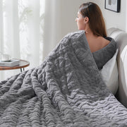 King Size Weighted Blankets for Adults 15lbs,Cream White,80" x 87"