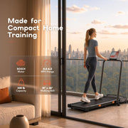 Walking Pad Treadmill with Incline, 2.75/3.0HP Under Desk Treadmill for Home with LED Display, Remote&APP Control, Max 286/330LBS Capacity