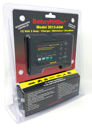 2012-AGM 12V 2Amp Smart Battery Charger, Maintainer & Desulfator for AGM Batteries Only | Automatic Trickle Charger for Odyssey, Optima, Car, Motorcycle, RV, Winter Storage