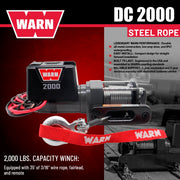 DC Series 12V Electric Winch with 2000 lb Pulling Capacity - 92000