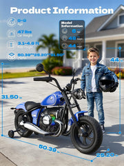 Licensed BMW 24V Kids Electric Motorcycle for Kids 5-8, Blue