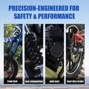 Kids Dirt Bike 50cc 2-Stroke Gas Dirt Bike for Kids 8-14 Boys Beginner Blue