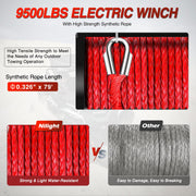9500 LBS Electric Winch 12V Portable Winches for Trailer ATV