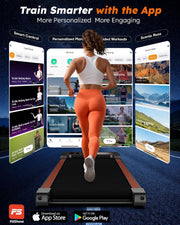 Walking Pad Treadmill with Auto Incline 12%-12Level, Quiet BLDC EvoDrive