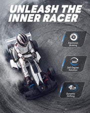 36V Electric Go Kart for Kids, Licensed Porsche Drift Kart, White
