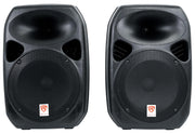 RPG122K 12" Powered PA Speaker Pair with 2 UHF Wireless Mics