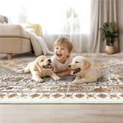 Washable Rugs 8x10 Area Rugs for Living Room, Orange