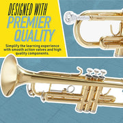 Bb Standard Trumpet Set for Beginners - Gold