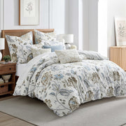 Maileen Quilt Set - King Quilt and Two King Shams - Floral - Bright Multi Color - Quilt (106x92in.) and Shams (20x36in.) - Reversible - Cotton
