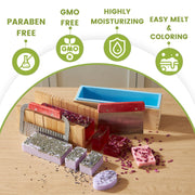 2-in-1 Candle & Soap Making Kit for Adults Begineers DIY Craft Kit Complete Candle and Soap Supplies Kit with Melter, DIY Kit Make Soaps and Scented Candles, Soap Base, Soy Wax, Molds
